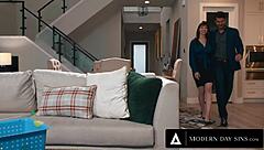 Modern-day sins - cuckold milf lexi luna watches husband fuck babysitter serena hill roughly