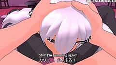 story of fellatio domination delivered by a smug anime girl in asian hentai style