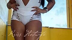 Naughty Wife Flashes Big Tits and Cameltoe in Short Shorts Outdoors