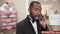 Hey, check out this sexy teen bride banging her husband's black friends as a wild wedding gift!
