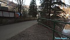 hey, check out this public agent banging a sexy teacher with perfect body outdoors to full satisfaction