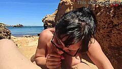 What if I give you this deep oceanic blowjob with cum in mouth on public beach?