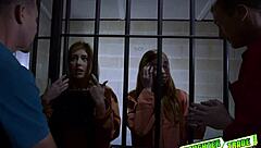 Summer and Ava dive into wild hardcore action with a massive cock pounding them relentlessly!