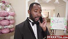 Hey, check out this sexy teen bride banging her husband's black friends as a wild wedding gift!