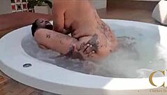 Hydro Scene with Melissa Devassa Features Sensual Brazilian Milf Riding Cock by Pool