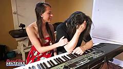 Brunette Coed Cloe Sucks Cock and Gets Twat Fucked Deep with Jizz