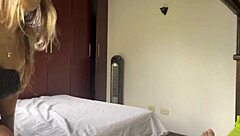 Sharing Bed With Colombian Latina Turns Wild With Face Fucking And POV Blowjob
