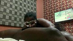 Hey, that's my girlfriend giving an amazing blow job to my fat friend!