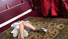 Oh my, these hot babes in sexy costumes dive into passionate 3some group fucking with wet pussy action!