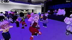 Hey guys, check out this fun dance party with friends in the roblox hall, it's super lively and everyone is having a blast dancing together
