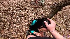 Hey, this dirtbike ride turned into wild outdoor blowjob and cumshot action with my girlfriend!