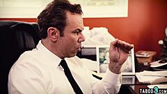 nasty young woman visits her mentor in office for a forbidden encounter