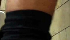 Whoa, my girlfriend's leaky pussy got a huge creampie in that public restroom!