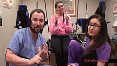 i feel so humiliated as nurse kitty catherine fingers me in tampa university physical with gloves