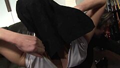 Naughty nuns in costumes break vows with big cock blowjobs and cum in 4some.