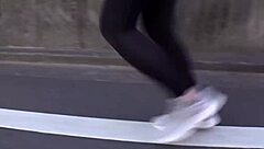 Neighbor's Jobless Man Thrusts Huge Cock Into Jogging Wife's Tight Pussy For Cheating Creampie