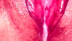 Check out todays creampie in this amateur shaved pink pussy close up action