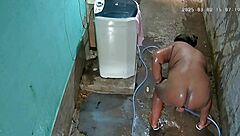 did you see the hidden camera catching this busty milf showering and flashing her huge natural tits outside?