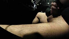 Street Whore Sucks Big Cock in Public Parking Lot Without Condom and Licks Cum