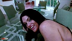 alyssa diors passionate encounter with big black cock ends in facial cumshot