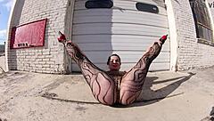 Thong Bodysuit Flashing on Docks in Public