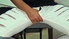 Join me for a solo squirting session with intense orgasm, strong moans, hard cock jerking, and finger in ass for ultimate pleasure