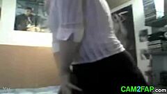 Scottish edinburgh teen 18+ performs sensual striptease undressing on webcam in european style.