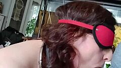 Oh yes, I'm your chained submissive French maid slave, sucking and bent over for maledom spanking!