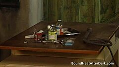 I adore fingering and kissing my hot submissive slave in this intense lesbian bondage session