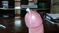 Solo Transsexual Jerking Off with Cumshot to Tranny Porn Video