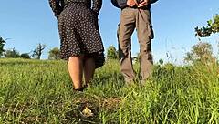 My Mature Curvy Milf's Hairy Pussy Peeing Outdoors This Fall in Homemade Fetish Video