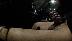 Street Whore Sucks Big Cock in Public Parking Lot Without Condom and Licks Cum