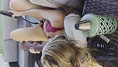 swollen hairy pussy gets pumped hard with big cock leading to female ejaculation squirting and dripping creampie in homemade outdoor amateur action with clothes ripped