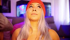 Blonde Latina Coed Obsessed with Sucking Cock Daily Until Mouth Overflows with Cum in Webcam Session