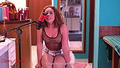 Brazilian Cherry Adams Guides Jerk Off with Dirty Talk and Trimmed Pussy Tease