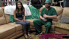 What happens when doctor raven rogue examines patient aria nicole in new scrubs with gloves and close up views