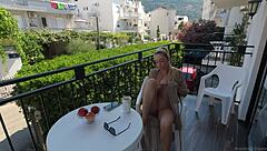 Can I flash my pussy on this open public balcony?