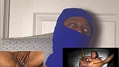 oh wow, that ebony squirt reaction with eye rolling orgasm is dripping wet!