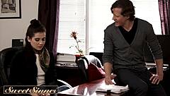 Does Brunette Babe Casey Warner Ease Boyfriend Anxiety With Cock Riding And Pussy Fucking In Missionary?