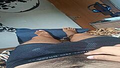 Bold Brazilian Hunk Goes Solo In Bedroom With INTENSE BIG COCK MASTURBATION In Homemade Bathroom Setup