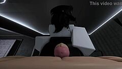 Fucking With My Busty Goth Friend In Roblox With Riding Big Ass Cowgirl And Doggystyle Bent Over