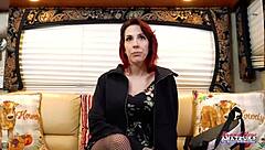 Brunette Coed Scarlett Foxx Deepthroats Hard Cock, Gets Banged Doggystyle, and Swallows Cum