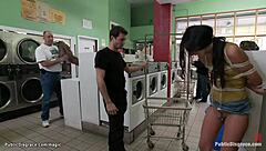 i-i'm this tied up brunette slut gettin' fucked hard in the laundromat... oh god, it's so intense with all that bondage an' pain!