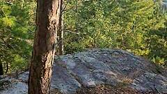 i love stroking my hairy tattooed body while jerking off outdoors in the forest