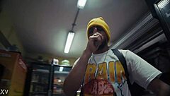 Sexy mature woman enjoys intense hardcore sex with young European guy in passionate encounter.