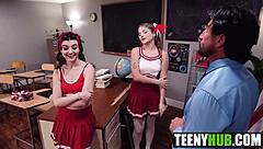 two college mates jill taylor julia james got caught by professor tommy gunn in class
