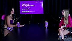 Watch these hot Brazilian amateurs in see-through lingerie swing and dominate with toys outdoors!