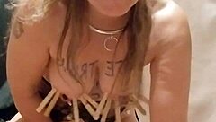 What Happens When French Maid in Bondage Whips Herself into Humiliating Outdoor Submission with Toys