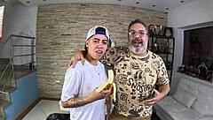 Brazilian Teen with Tight Shaved Pussy Joins Girls in Bathroom for First Time Juicy Cock Ride