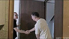 part 2 giving ass to my lover's friend in dress on bed with quickie doggystyle